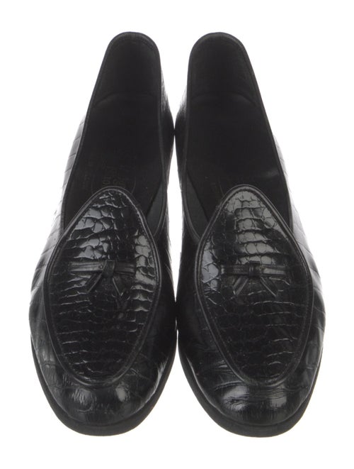 Belgian Shoes Patent Leather Animal Print Loafers