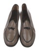Belgian Shoes Leather Animal Print Loafers