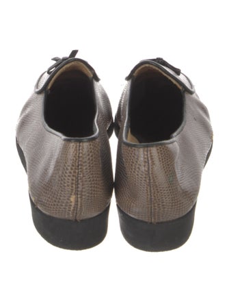 Belgian Shoes Leather Animal Print Loafers