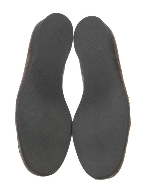 Belgian Shoes Leather Animal Print Loafers