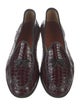 Belgian Shoes Embossed Leather Animal Print Loafers