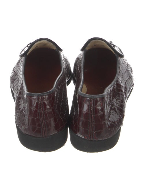Belgian Shoes Embossed Leather Animal Print Loafers