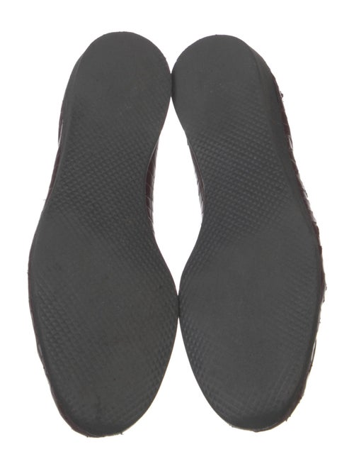 Belgian Shoes Embossed Leather Animal Print Loafers