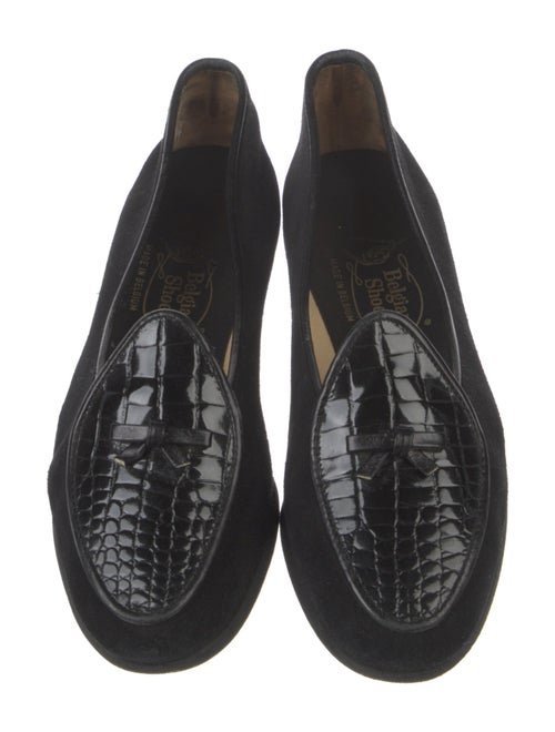 Belgian Shoes Velvet Bow Accents Loafers