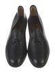 Belgian Shoes Embossed Leather Bow Accents Loafers
