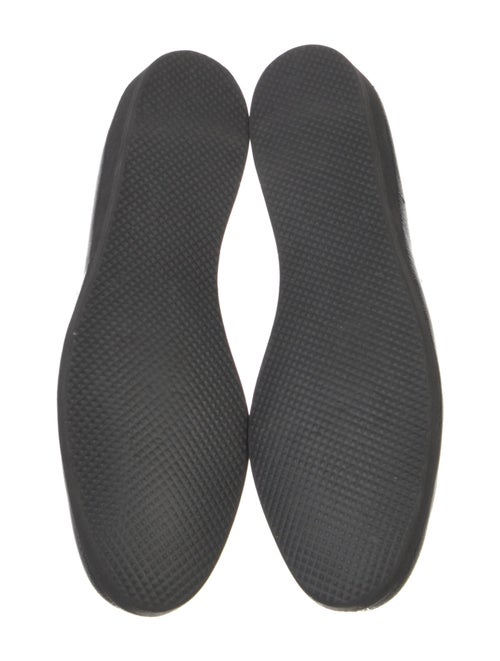 Belgian Shoes Embossed Leather Bow Accents Loafers