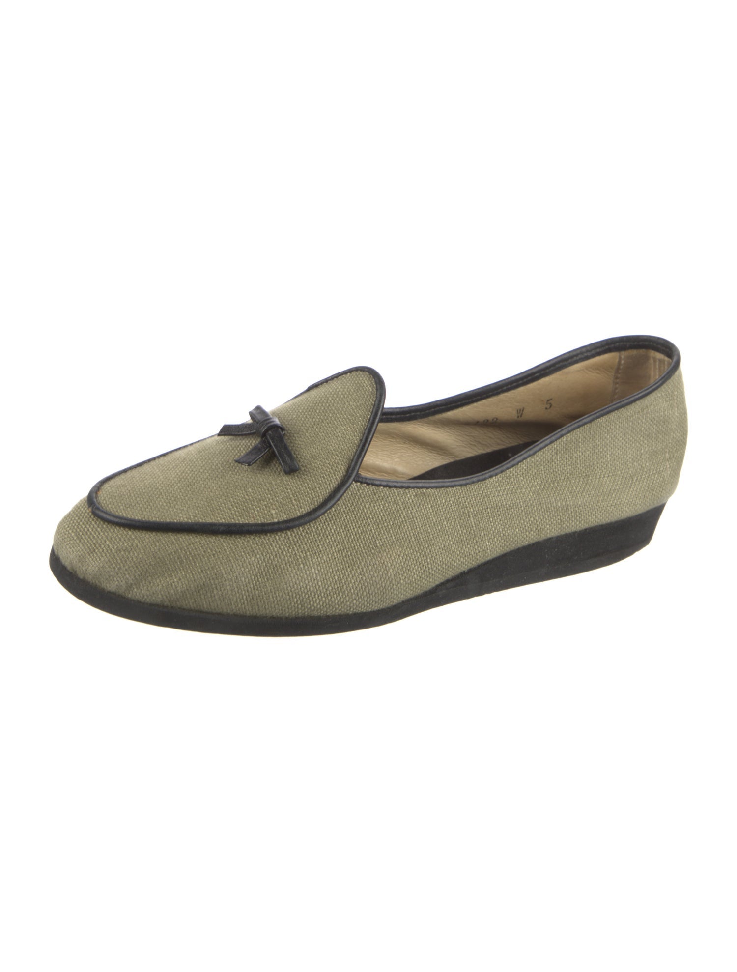 Belgian Shoes Canvas Printed Loafers