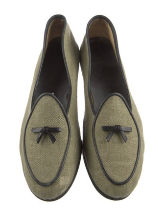 Belgian Shoes Canvas Printed Loafers