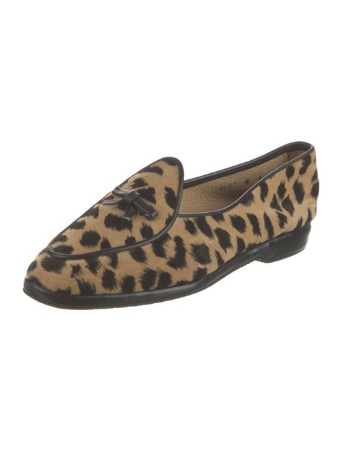 Belgian Shoes Ponyhair Animal Print Loafers