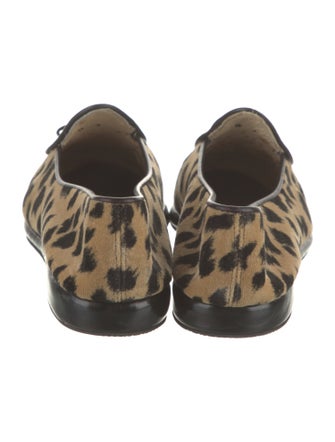 Belgian Shoes Ponyhair Animal Print Loafers