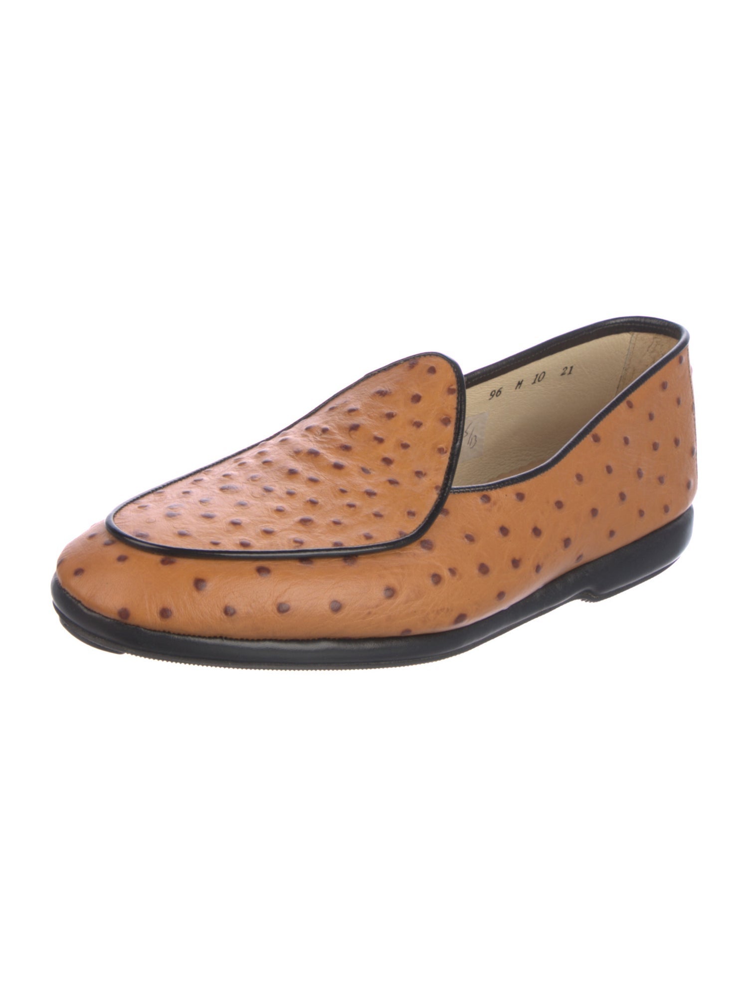 Belgian Shoes Ostrich Loafers