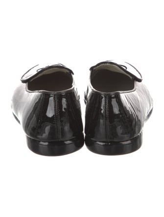 Belgian Shoes Patent Leather Bow Accents Loafers