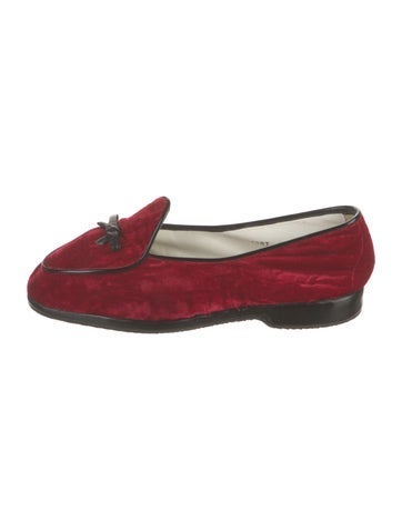 Belgian Shoes Flats Velvet Bow Accents Loafers 4.5
