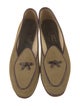 Belgian Shoes Suede Leather Trim Embellishment Loafers