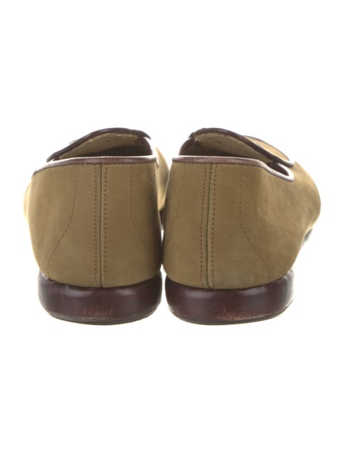 Belgian Shoes Suede Leather Trim Embellishment Loafers