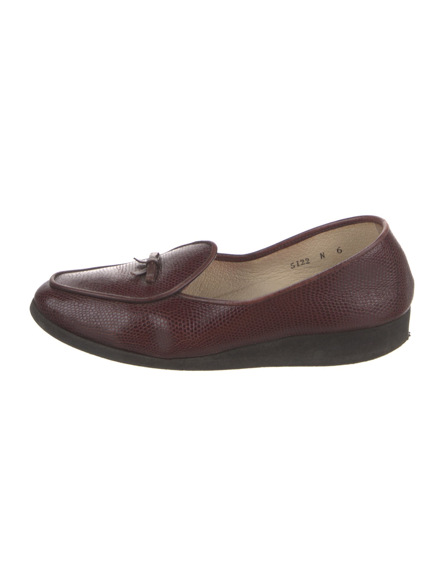 Belgian Shoes Leather Bow Accents Loafers