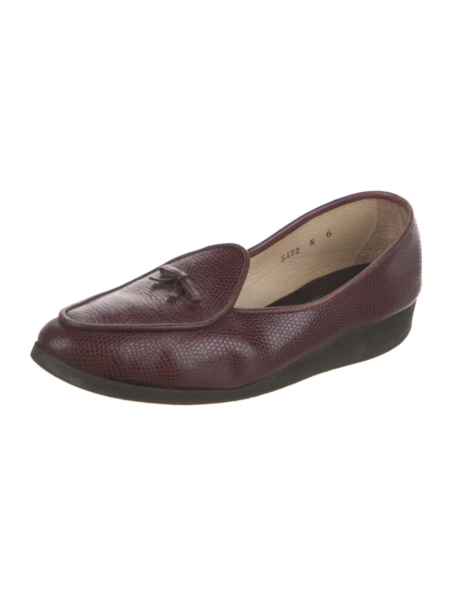 Belgian Shoes Leather Bow Accents Loafers