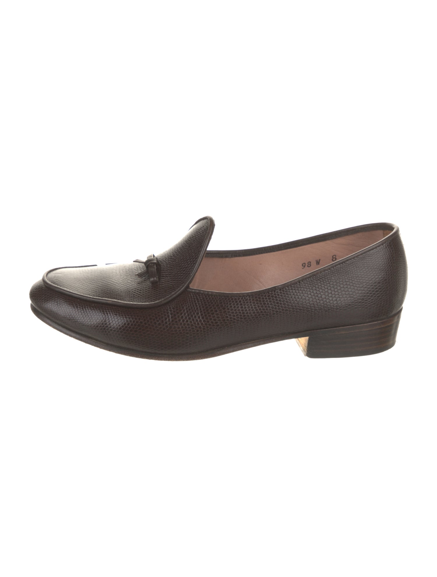 Belgian Shoes Leather Bow Accents Loafers