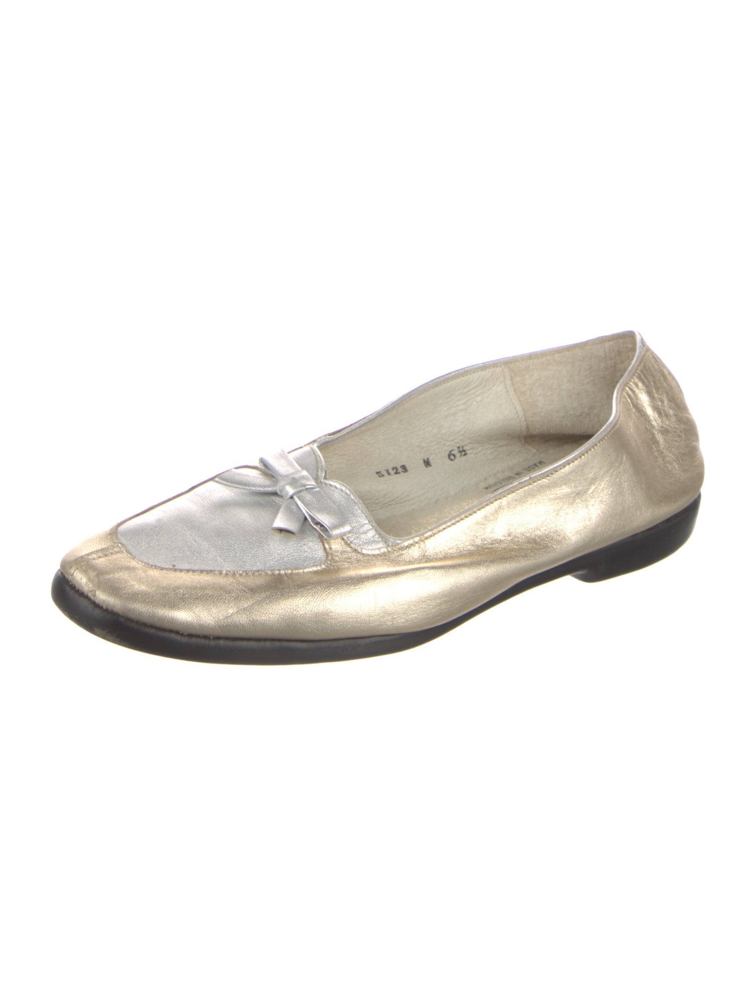 Belgian Shoes Leather Bow Accents Ballet Flats