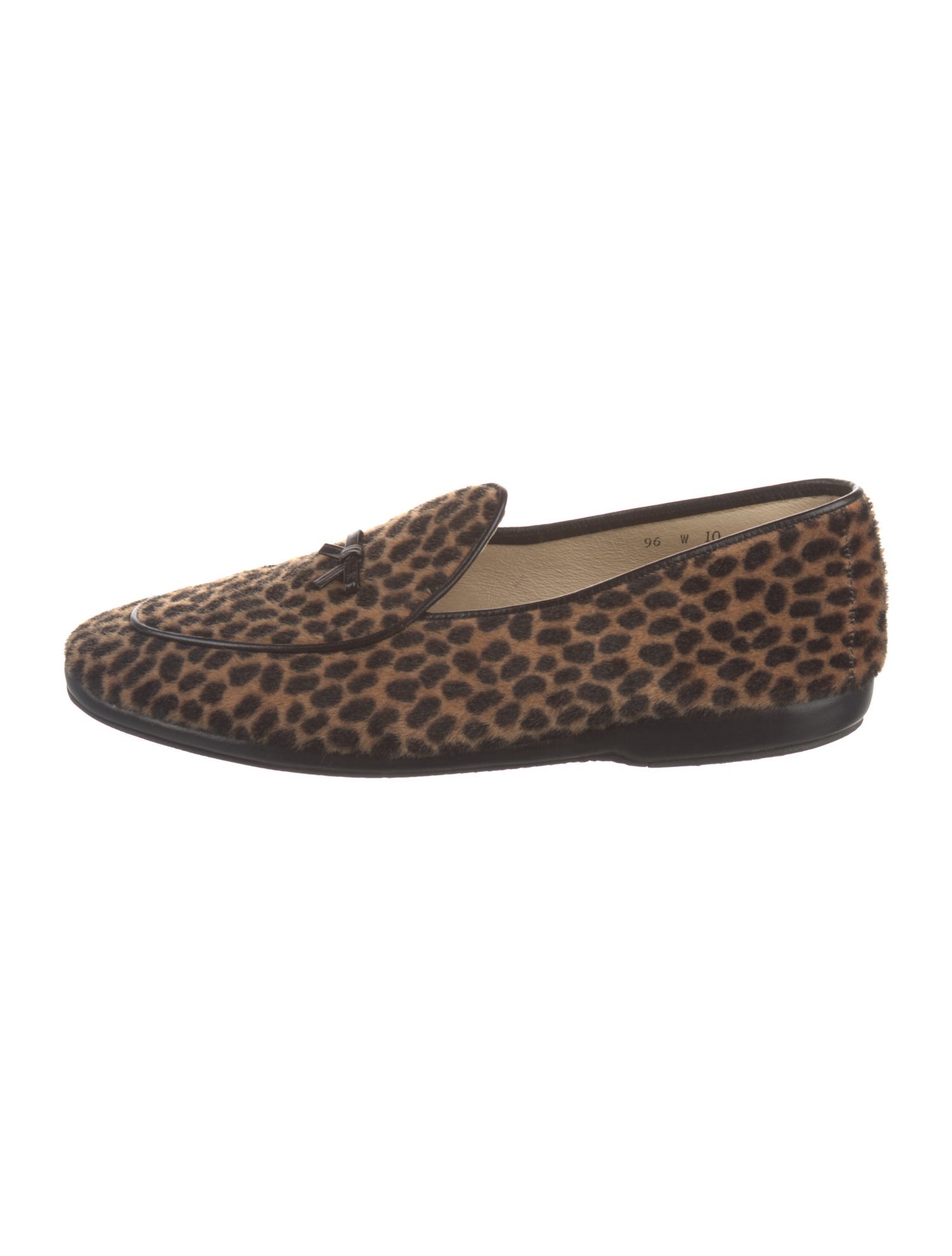 Belgian Shoes Ponyhair Animal Print Loafers
