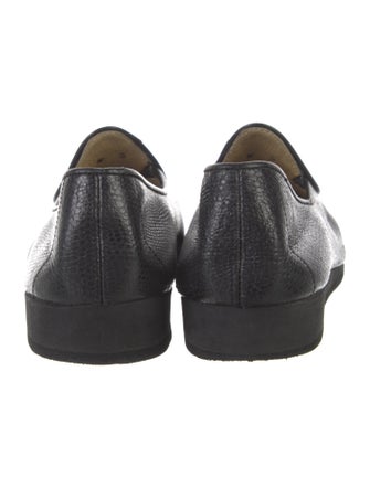 Belgian Shoes Leather Bow Accents Loafers