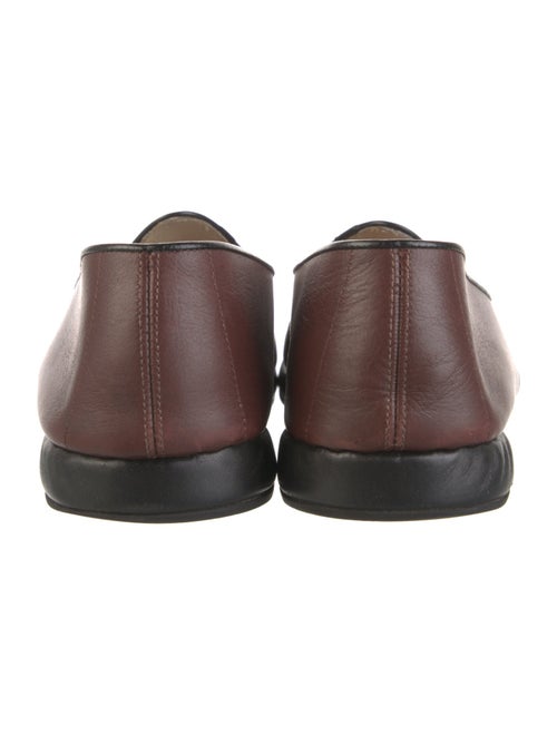 Belgian Shoes Leather Bow Accents Loafers
