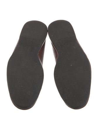 Belgian Shoes Leather Bow Accents Loafers