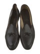 Belgian Shoes Embossed Leather Bow Accents Loafers