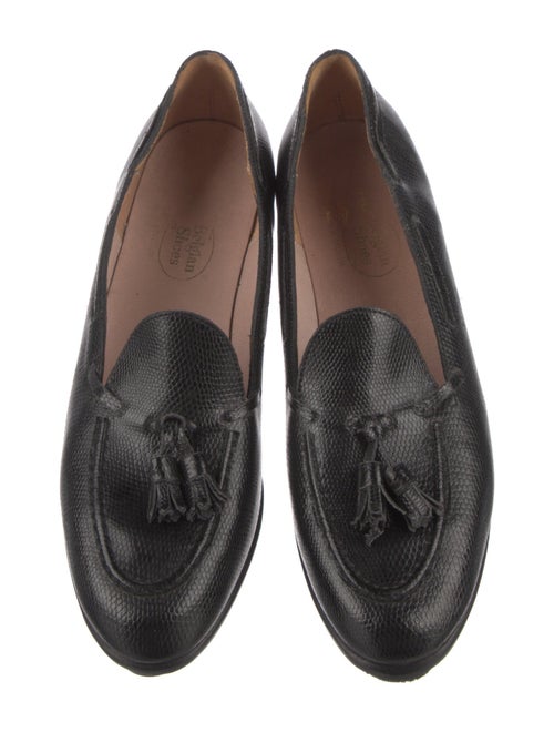 Belgian Shoes Leather Tassel Accents Pumps