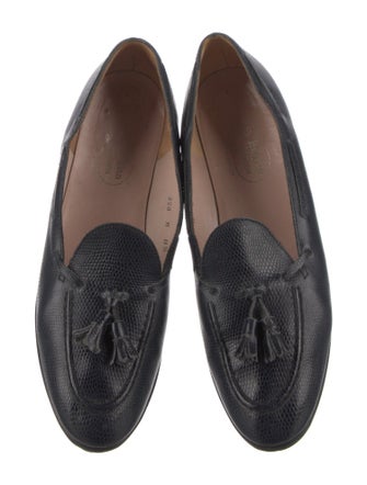 Belgian Shoes Leather Tassel Accents Pumps