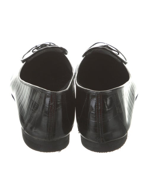 Belgian Shoes Patent Leather Bow Accents Loafers
