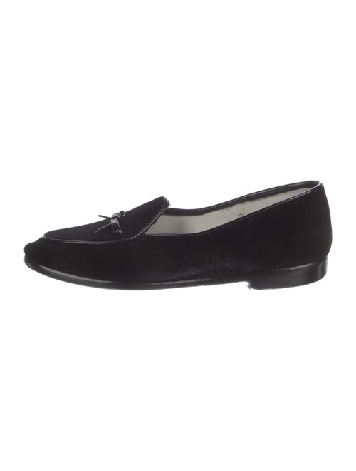 Belgian Shoes Velvet Bow Accents Loafers