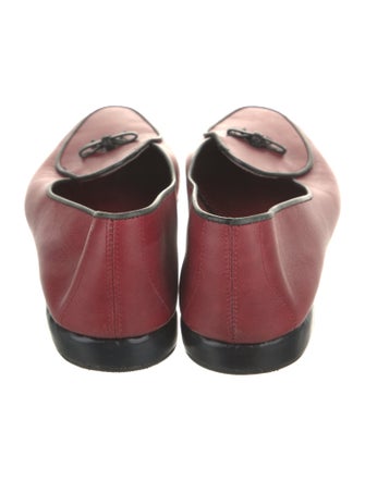 Belgian Shoes Leather Bow Accents Loafers