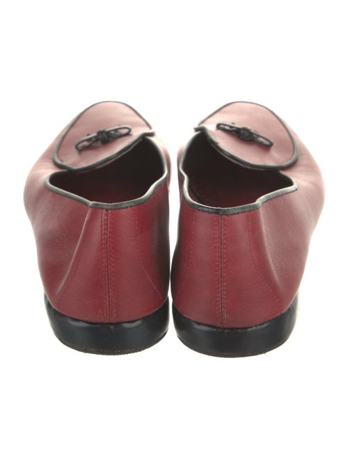 Belgian Shoes Leather Bow Accents Loafers
