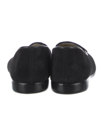 Belgian Shoes Suede Bow Accents Loafers