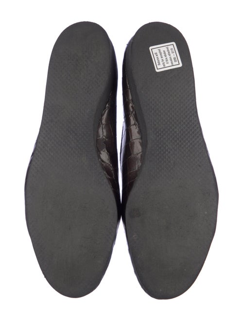 Belgian Shoes Embossed Leather Animal Print Loafers