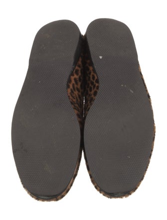 Belgian Shoes Ponyhair Animal Print Loafers