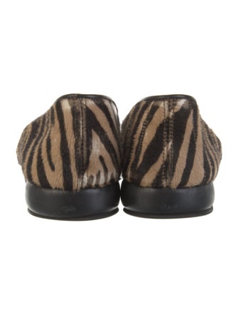 Belgian Shoes Ponyhair Animal Print Loafers