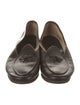 Belgian Shoes Embossed Leather Bow Accents Loafers