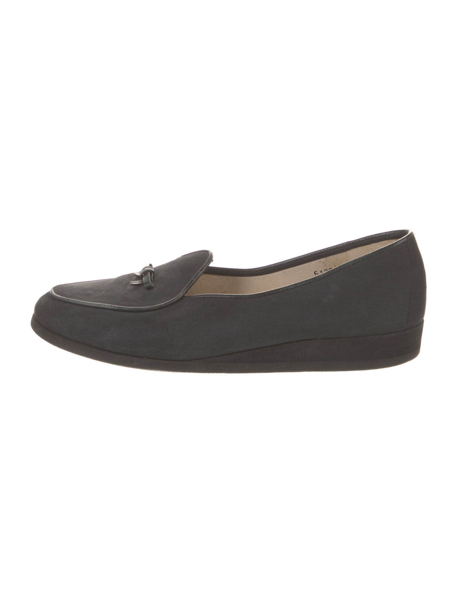 Belgian Shoes Suede Bow Accents Loafers