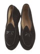Belgian Shoes Suede Bow Accents Loafers