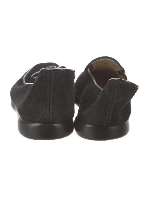 Belgian Shoes Suede Bow Accents Loafers