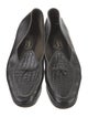 Belgian Shoes Embossed Leather Bow Accents Loafers
