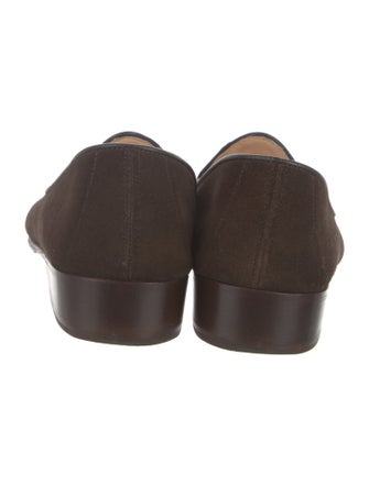 Belgian Shoes Suede Bow Accents Slippers