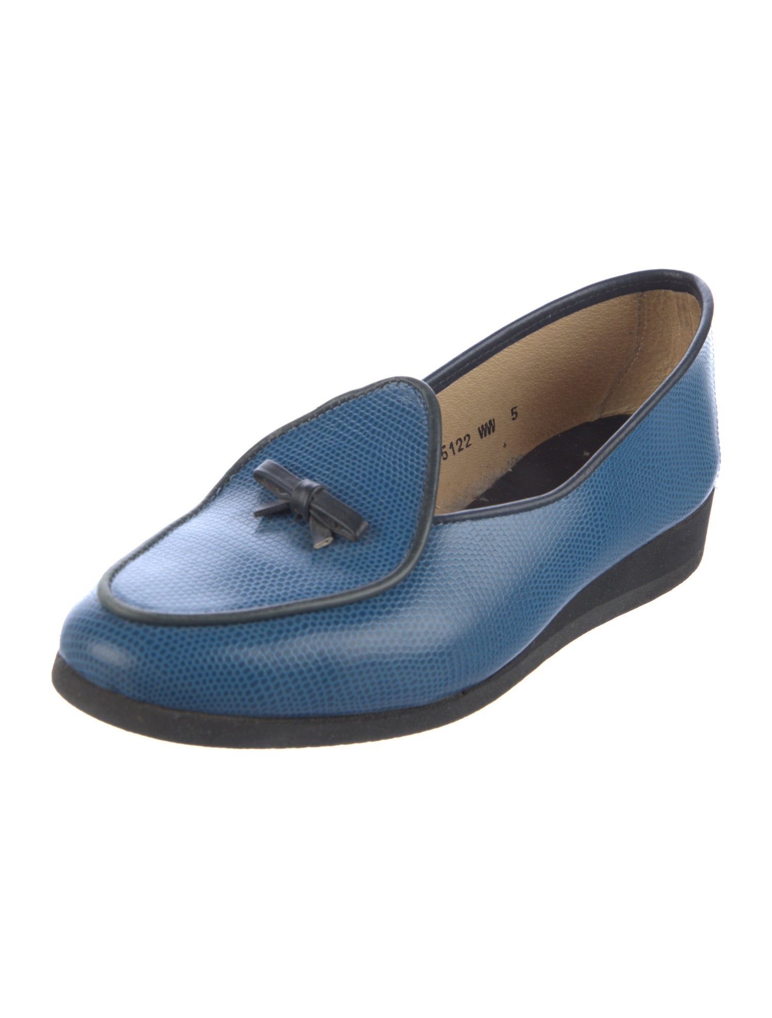 Belgian Shoes Leather Bow Accents Loafers
