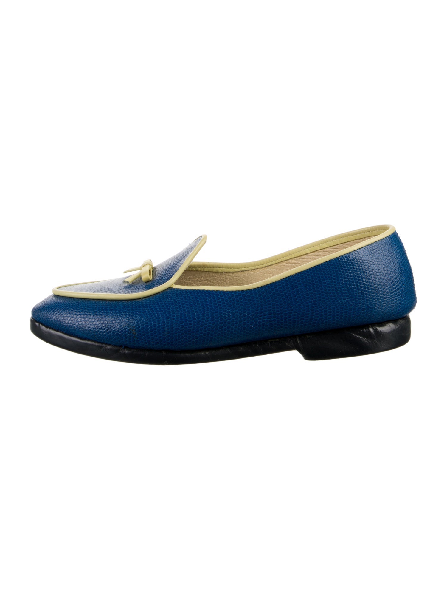 Belgian Shoes Leather Bow Accents Loafers