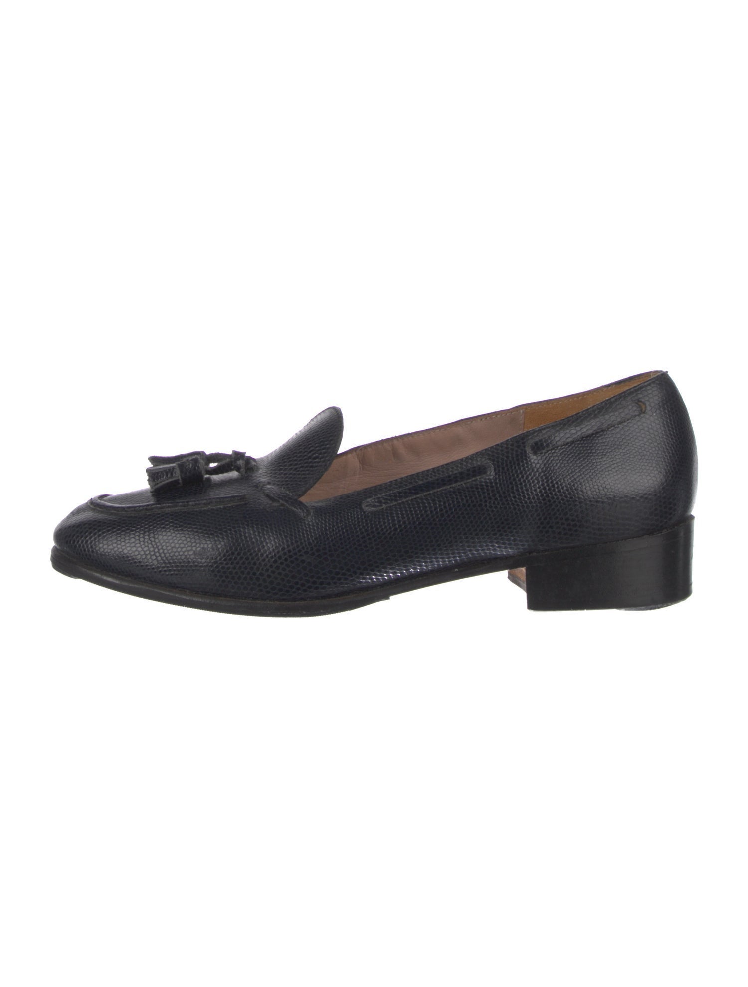 Belgian Shoes Leather Tassel Accents Pumps