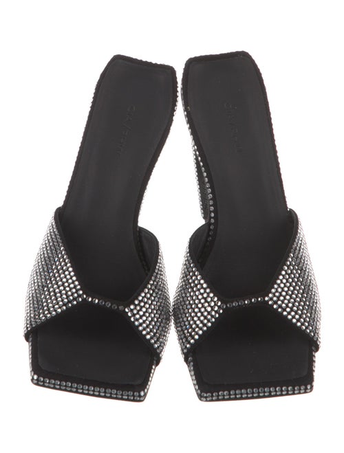 Gia Borghini Suede Crystal Embellishments Slides