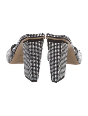 Gia Borghini Suede Crystal Embellishments Slides