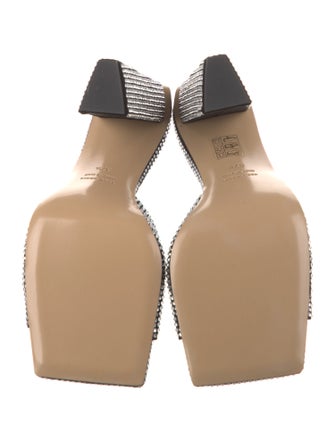 Gia Borghini Suede Crystal Embellishments Slides